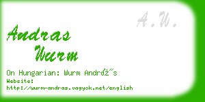 andras wurm business card